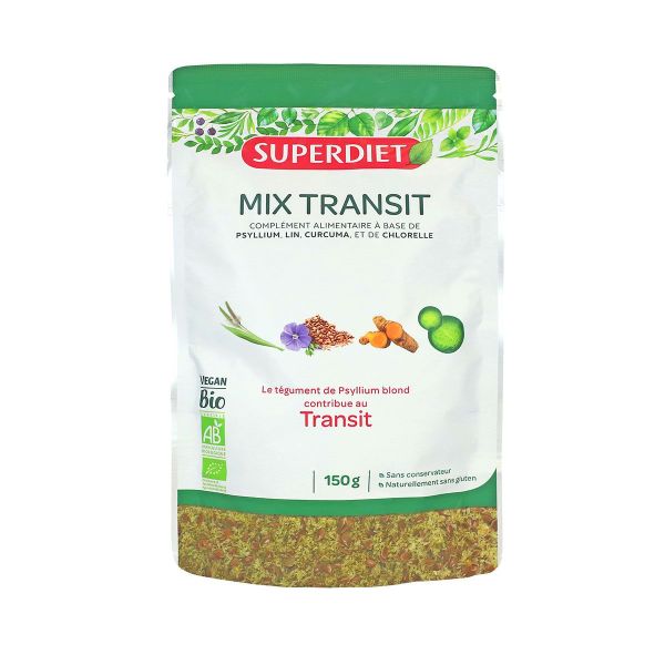 Mix Transit bio psyllium lin curcuma chlorelle 150g