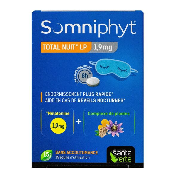 Somniphyt Total Nuit LP 1,9mg 15 comprimés