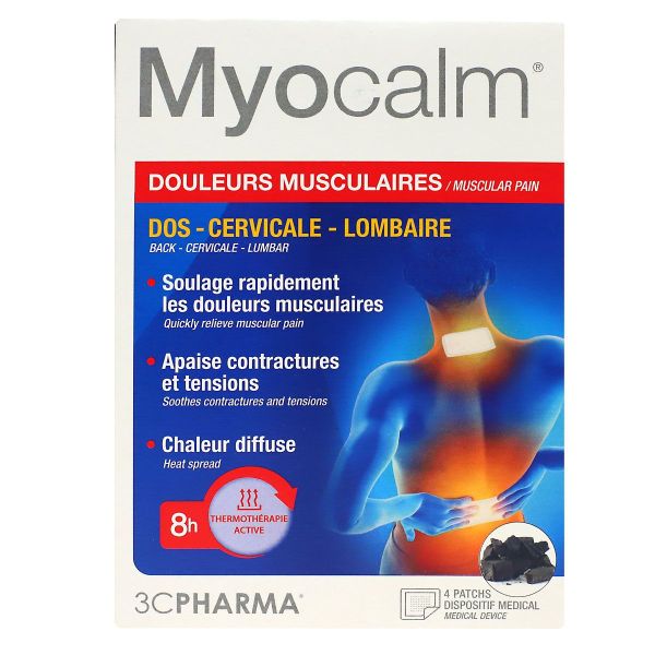 Myocalm douleurs musculaires dos cervicale lombaire 4 patchs