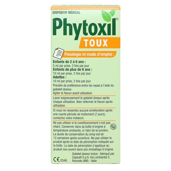 Toux sèche et grasse sirop sans sucre 100ml